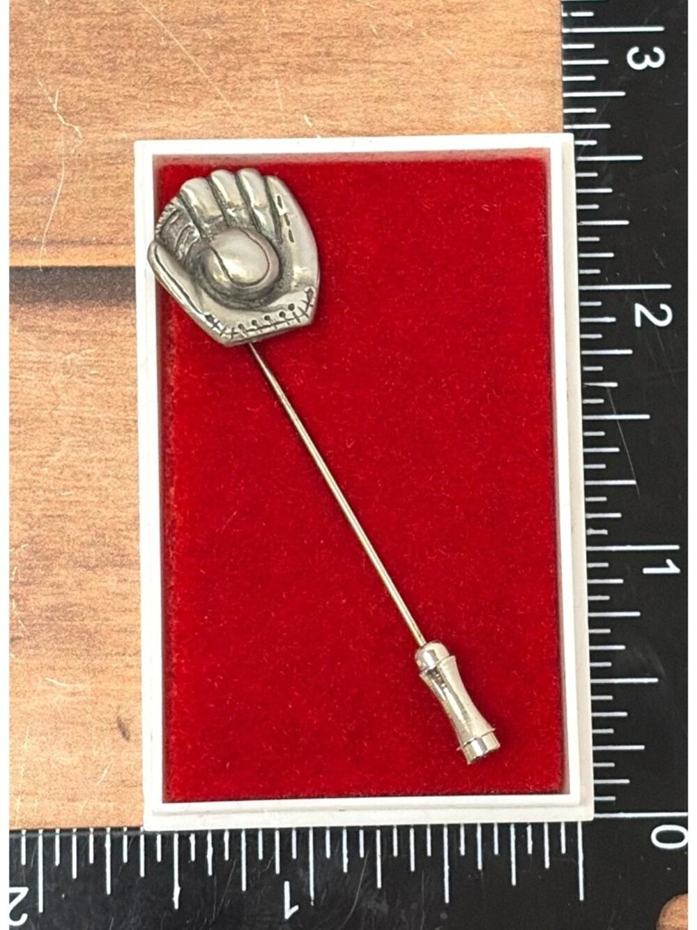 Lot of 3 Baseball Glove Pocket Lapel Pins Award Pins NOS Boxed